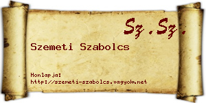 Szemeti Szabolcs névjegykártya