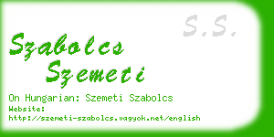 szabolcs szemeti business card